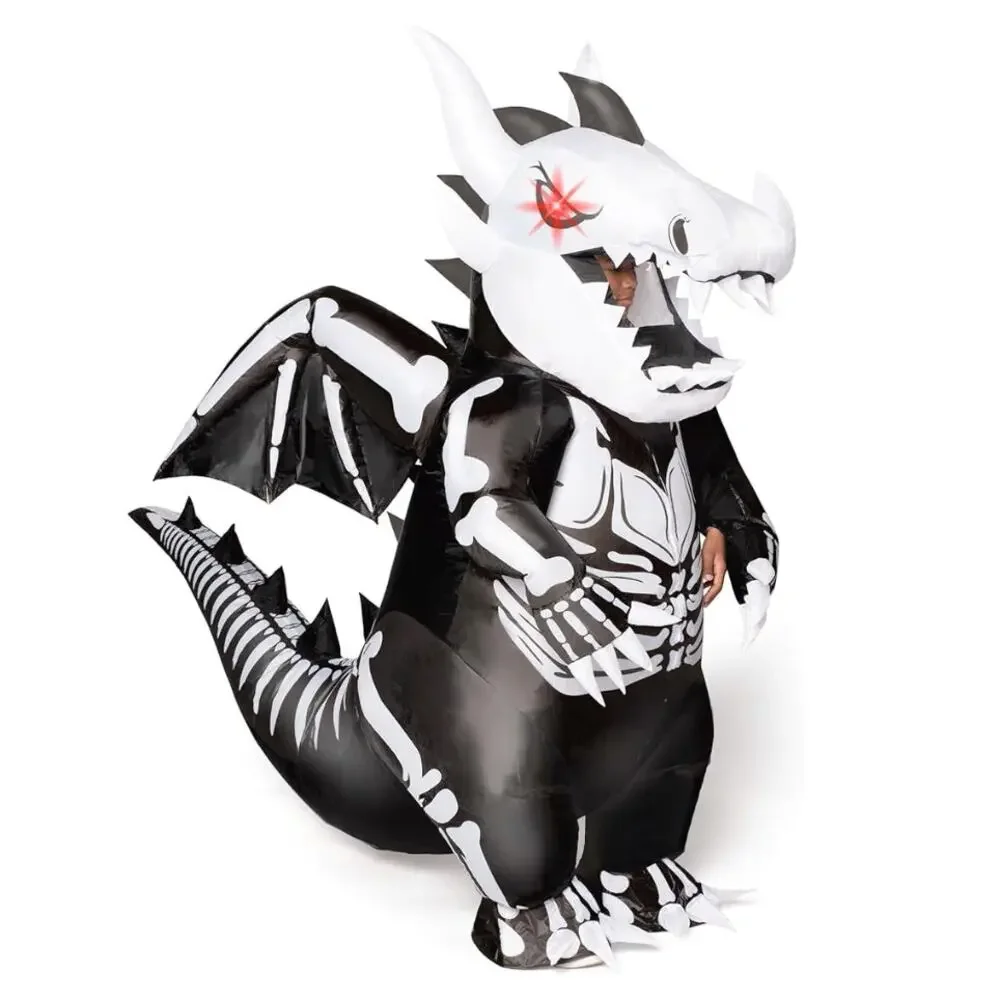 Spooktacular Creations Kids Inflatable Skeleton Dragon Blow Up Suit Costume